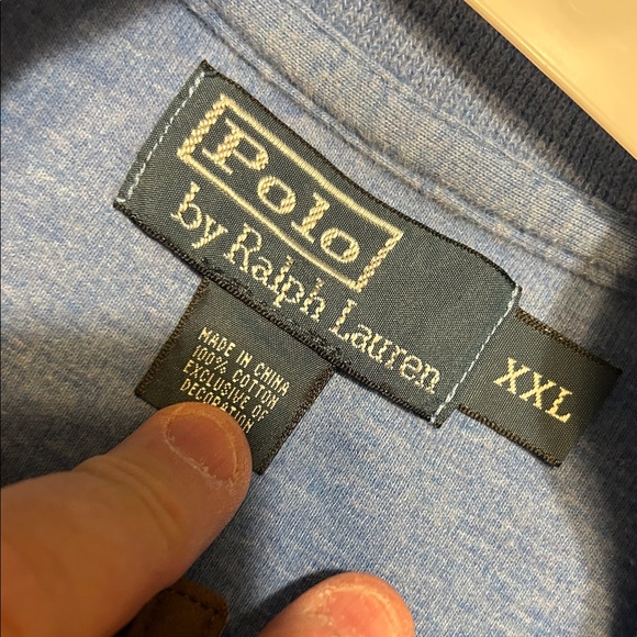 Polo Ralph Lauren Light Blue Zip-Up Sweater - Picture 8 of 9